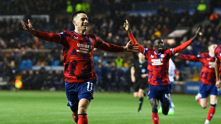 Tom Lawrence celebrates after scoring to make it 2-1