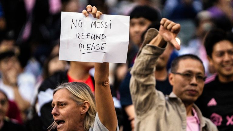 Fans were left angry as Messi sat out the Hong Kong friendly