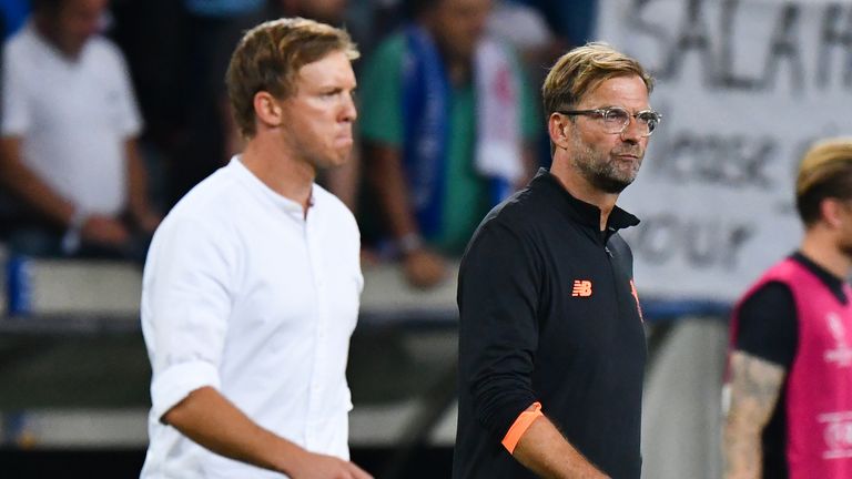 Julian Nagelsmann (left) could be an outsider to take Klopp's role at Liverpool