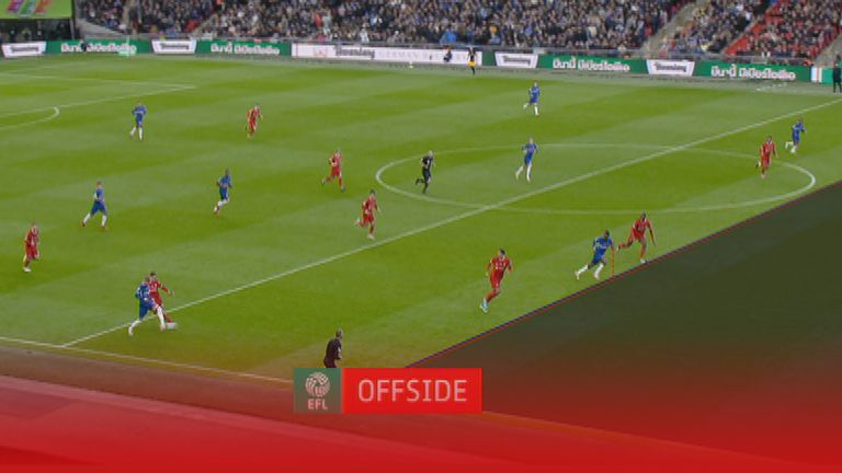 Carabao cup final - Sterling offside