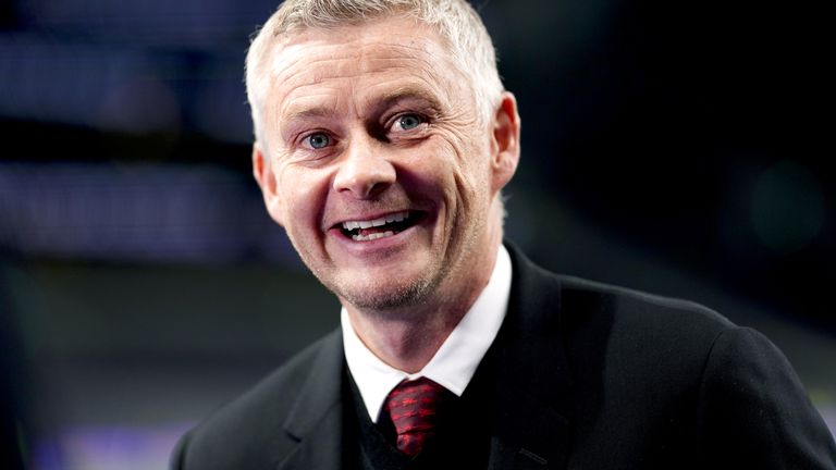 Manchester United manager Ole Gunnar Solskjaer is interviewed at the end of the Premier League match at Tottenham Hotspur Stadium, London. Picture date: Saturday October 30, 2021.