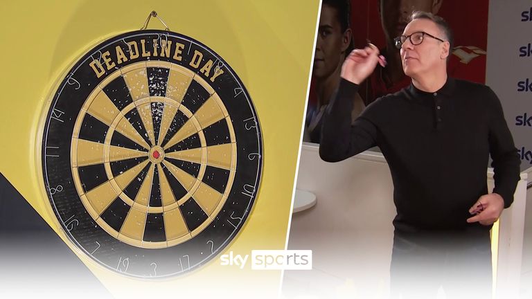Paul Merson and David Prutton take on the nine-dart challenge on transfer deadline day.