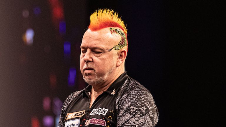 Peter Wright is yet to get a point on the board in the 2024 Premier League 