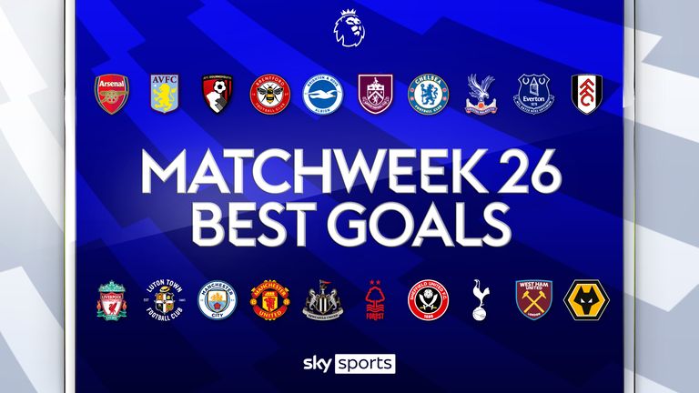 Our pick of the best goals from matchweek 22 of the Premier League.