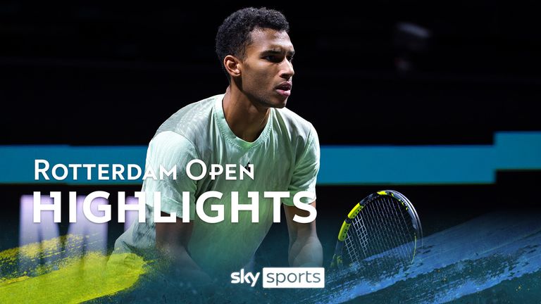 ROTTERDAM, NETHERLANDS - FEBRUARY 12: Felix Auger-Aliassime of Canada during Day 1 of the ABN AMRO Open 2024 at Ahoy on February 12, 2024 in Rotterdam, Netherlands. (Photo by Joris Verwijst/BSR Agency/Getty Images)