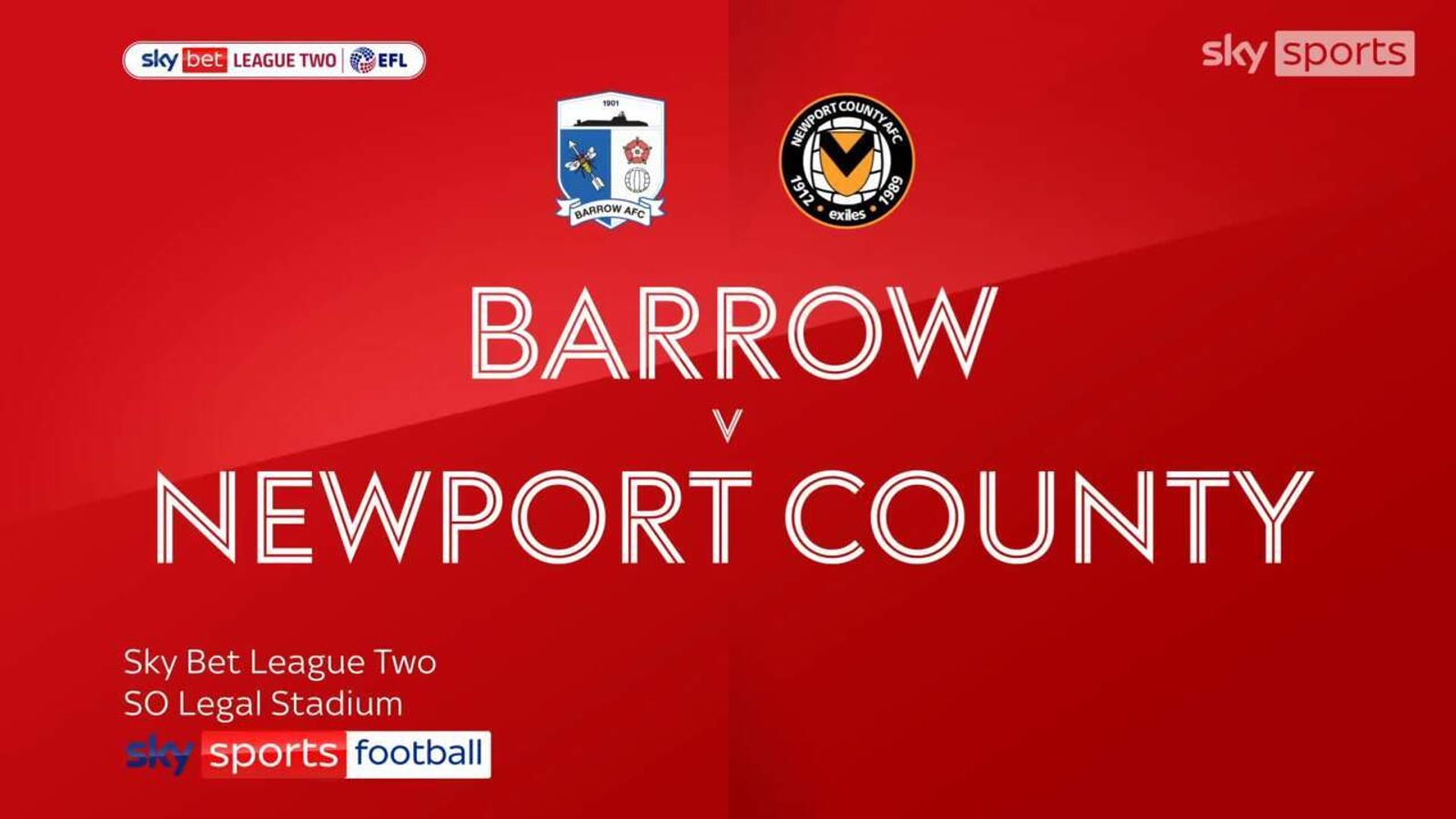 Highlights of the Sky Bet League Two match between Barrow and Newport County