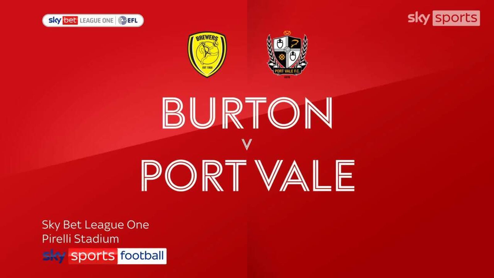 Highlights of the Sky Bet League One clash between Burton and Port Vale