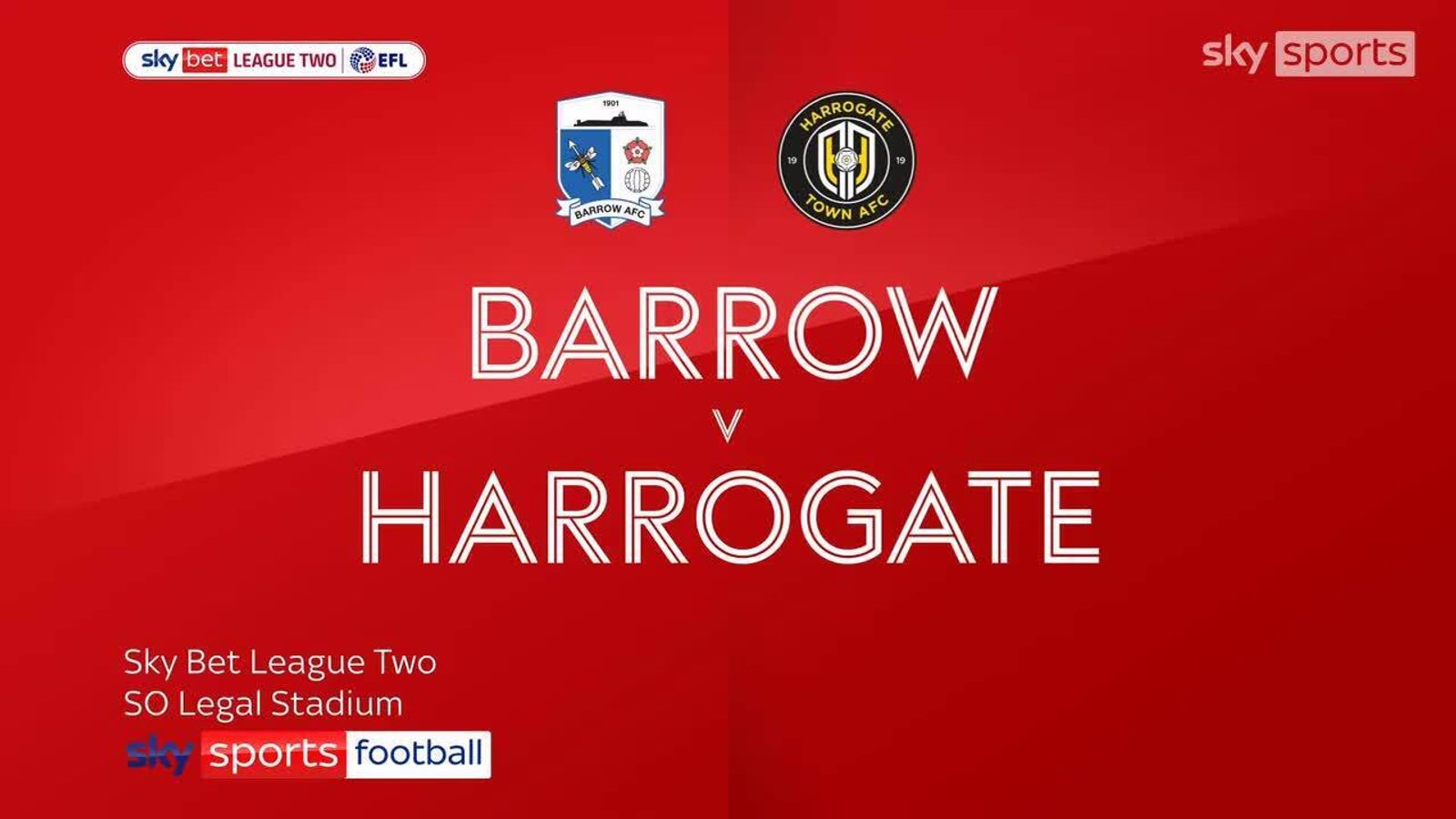 Highlights from the Sky Bet League Two match between Barrow and Harrogate