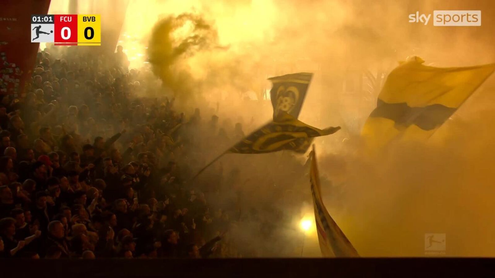 Borussia Dortmund vs Union Berlin: Incredible pyro show brings game to ...