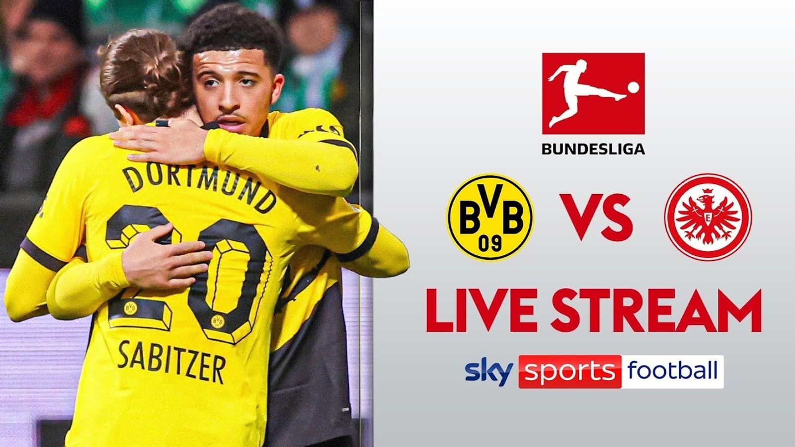 FREE STREAM: Watch Borussia Dortmund vs Eintracht Frankfurt | Football