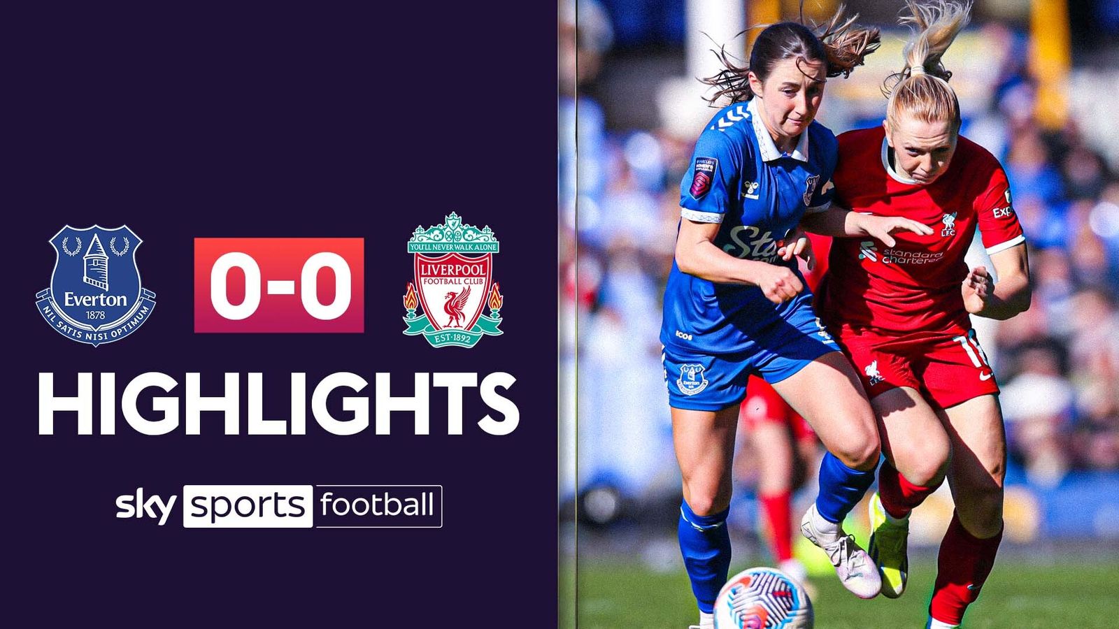 Everton Women 0 0 Liverpool Women Match Report & Highlights