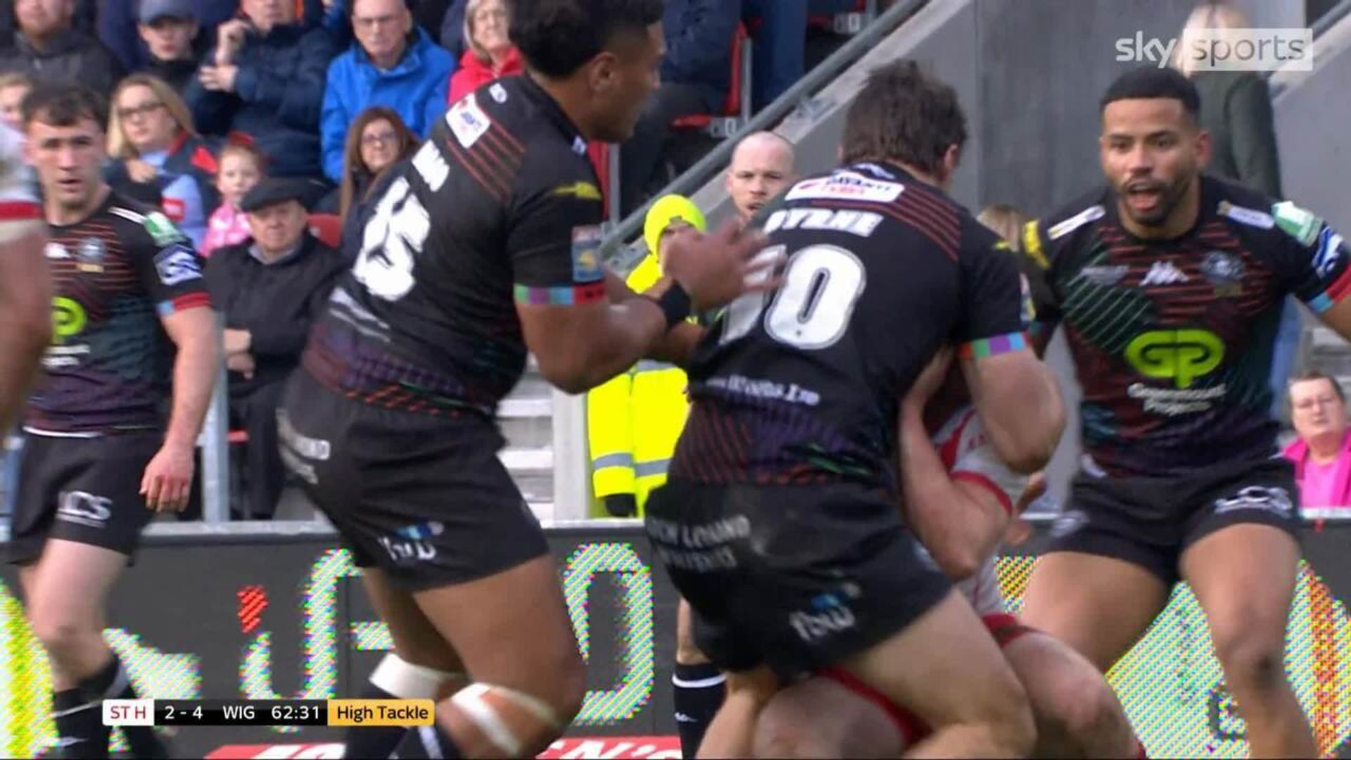 Turning point: Wigan's Byrne shown straight red in Good Friday derby