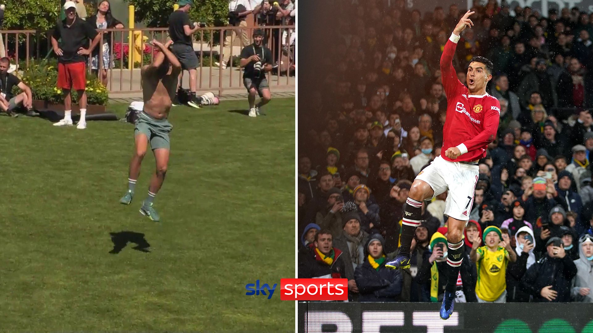 Djokovic pulls off Ronaldo celebration as tennis stars play football!
