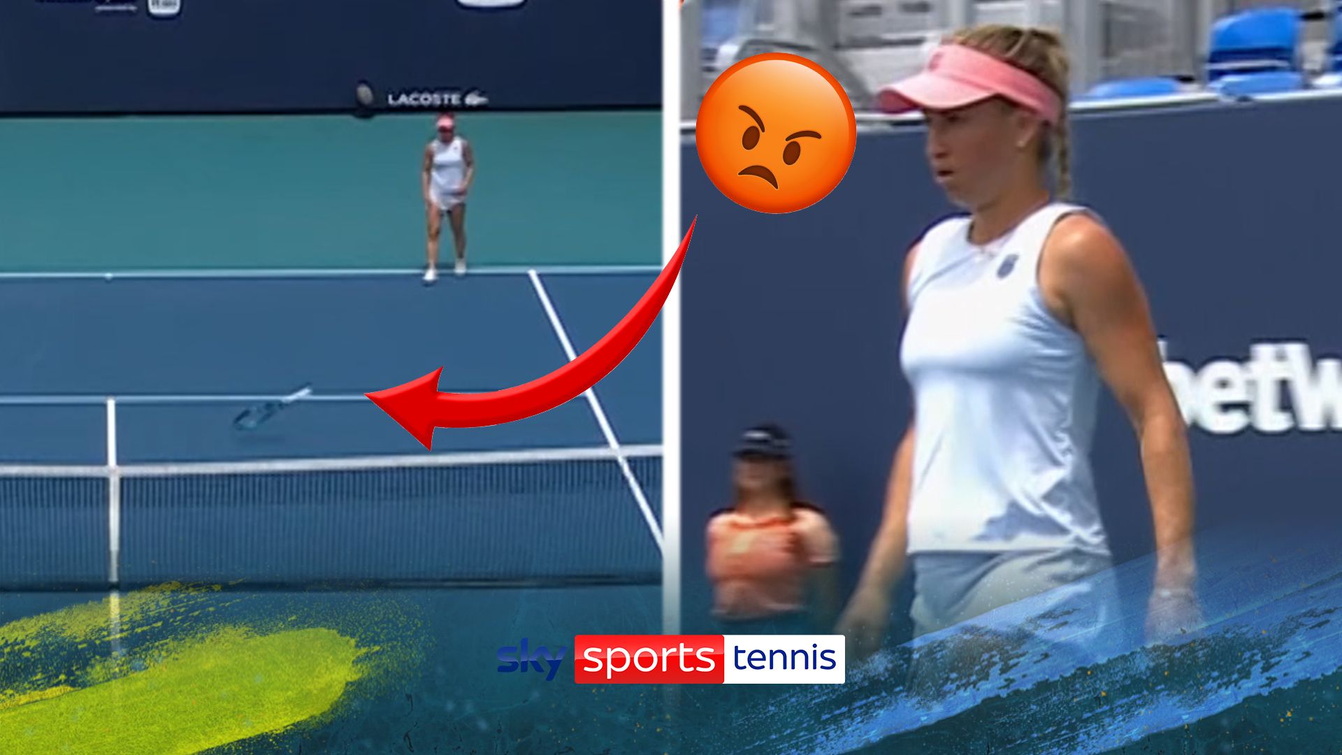 'Oh my golly!' | Putintseva throws racket across court as she loses point