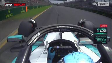 Russell fumes at Hamilton getting in his way in P3