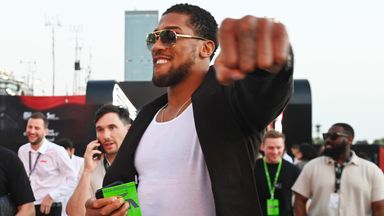 Anthony Joshua attended the Saudi Arabian Grand Prix hours after knocking out Francis Ngannou