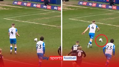 Magic ball?! Penalty saved after ball moves TWICE on spot!