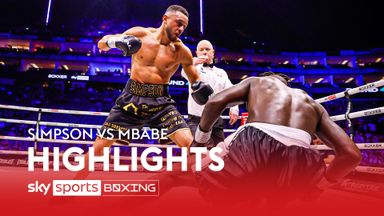 Simpson shines with stoppage against Mbabe