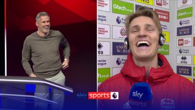 'Where was the photographer tonight?!' | Carra pokes fun at Odegaard!