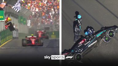 Russell's big crash in dramatic conclusion to Australian GP