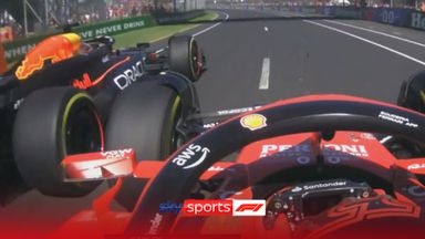 Sainz passes Verstappen for race lead in Australia!