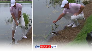 Golf water skip discount shot