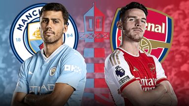 Who will come out on top in the key midfield battle between Rodri and Declan Rice - as Man City host Arsenal, live on Sky Sports?