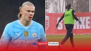 Worrying signs for Man City? Haaland limps out of Norway training session