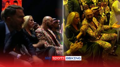 What is Fury thinking? Watch his LIVE reaction to AJ's brutal KO!