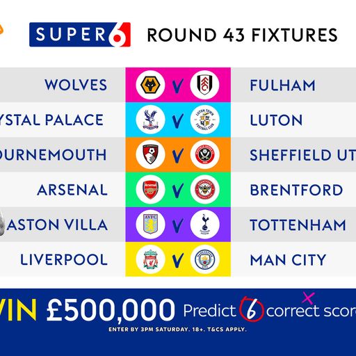 Win £500,000 with Super 6!