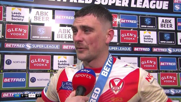 Player of the match Lewis Dodd speaks to Sky Sports after St Helens beat Leeds Rhinos