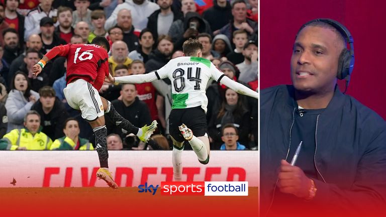 Clinton Morrison reacts to Amad&#39;s late winner - Manchester United vs Liverpool
