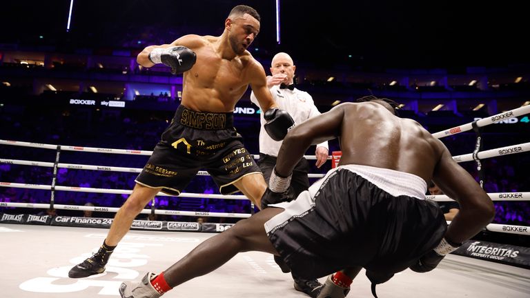 BEN SHALOM BOXXER BAD BLOOD FIGHT WEEK.THE O2 LONDON 31/03/2024.FABIO WARDLEY V FRAZER CLARKE.PIC LAWRENCE LUSTIG/BOXXER.(PICS FREE FOR EDITORIAL USE ONLY).SUPER-MIDDLEWEIGHT CONTEST.CALLUM SIMPSON V DULLA MBABE