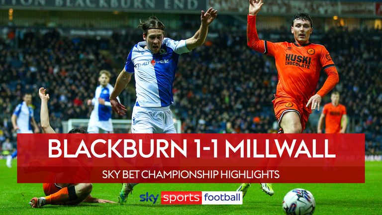 Blackburn 1-1 Millwall highlights