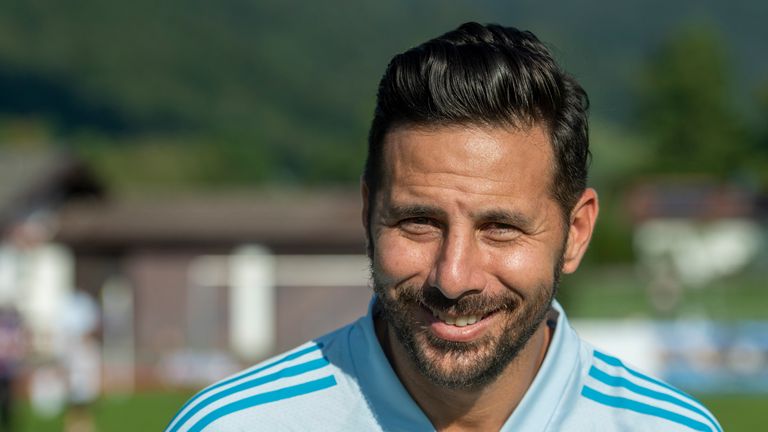 Claudio Pizarro attends the Bachmair Weissach VIP Charity Football Match at Stadion am Birkenmoos on September 05, 2021 in Rottach-Egern, Germany