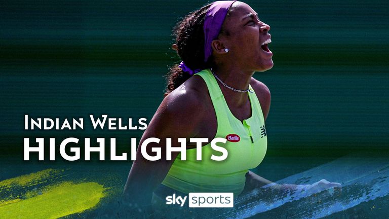 Highlights of Coco Gauff&#39;s round of 64 match against Clara Burel in Indian Wells.