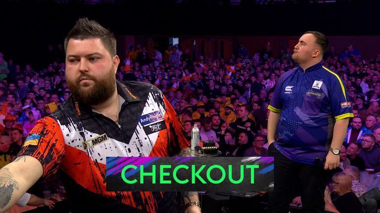 Michael Smith's shanghai finish saw him take an early 2-0 lead over Luke Littler in their last four clash.