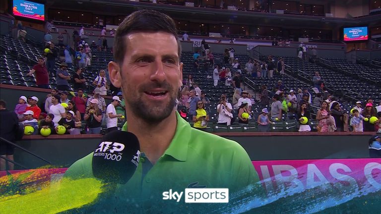 Novak Djokovic praised his opponent Aleksandar Vocic after a tough match at Indian Wells.