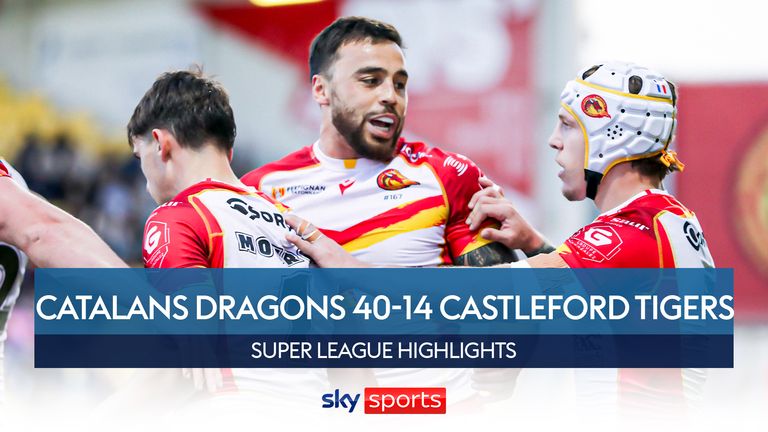 Catalans Dragons 40 14 Castleford Tigers Super League Highlights Video Watch Tv Show Sky