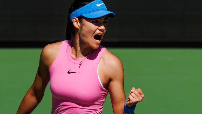 Emma Raducanu came through in straight sets against Rebeka Masarova in the first round at Indian Wells