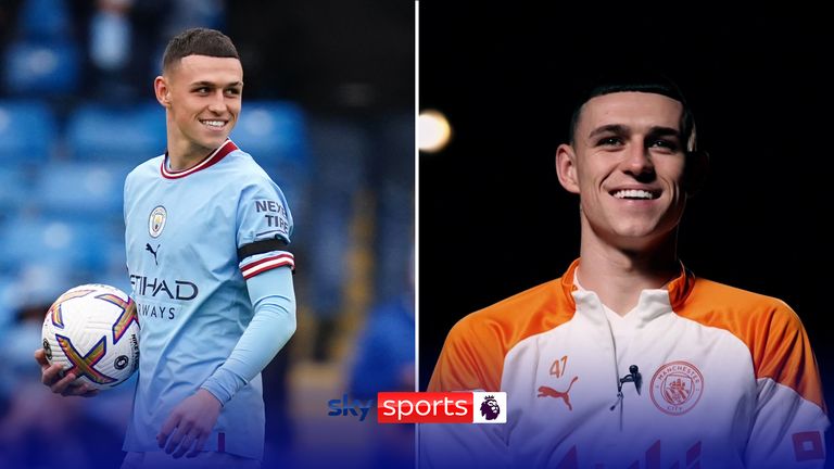 Manchester City's Phil Foden celebrates with the match ball following his hat-trick, after the Premier League match at the Etihad Stadium, Manchester. Picture date: Sunday October 2, 2022.
