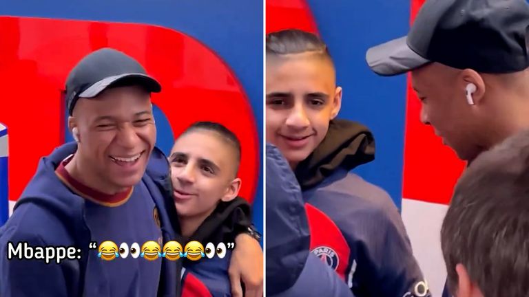 Fan tries to persuade Kylian Mbappe to move to Arsenal.