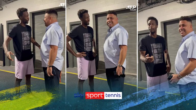 MONFILS MEETS RONALDO BEHIND THE SCENES IN AT THE MIAMI OPEN THUMB. IMAGES: ATP