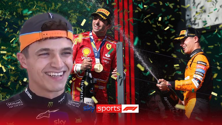 Lando Norris jokes about getting his appendix removed after Carlos Sainz victory