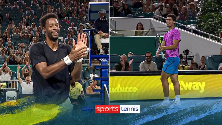 Carlos Alcaraz and Gael Monfils gave each other a round of applause after an epic point in their Miami Open clash