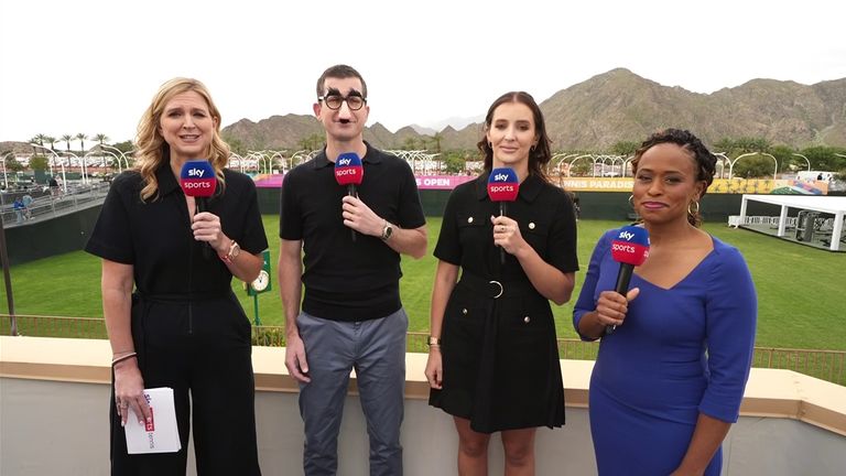Sky Sports Tennis team during Indian Wells 