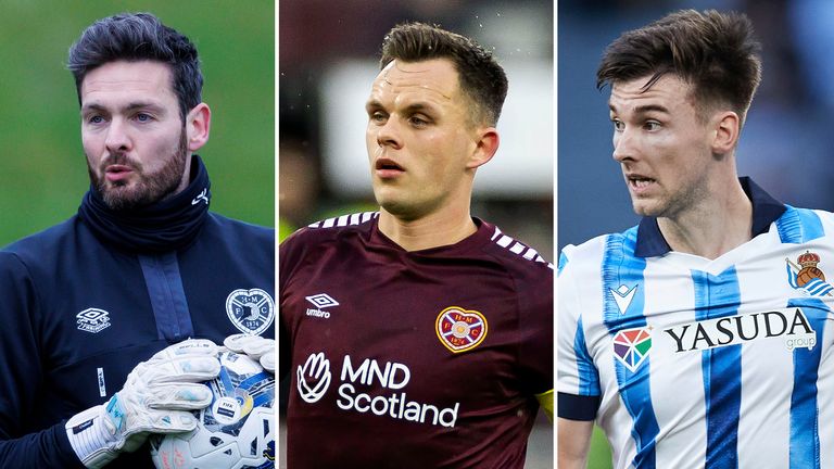 Hearts duo Craig Gordon and Lawrence Shankland plus Kieran Tierney are in Steve Clarke&#39;s Scotland squad