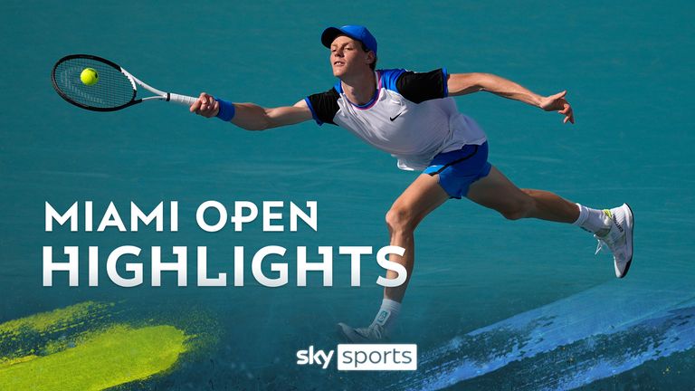 Highlights of Chris O&#39;Connell against Jannik Sinner from the Miami Open.
