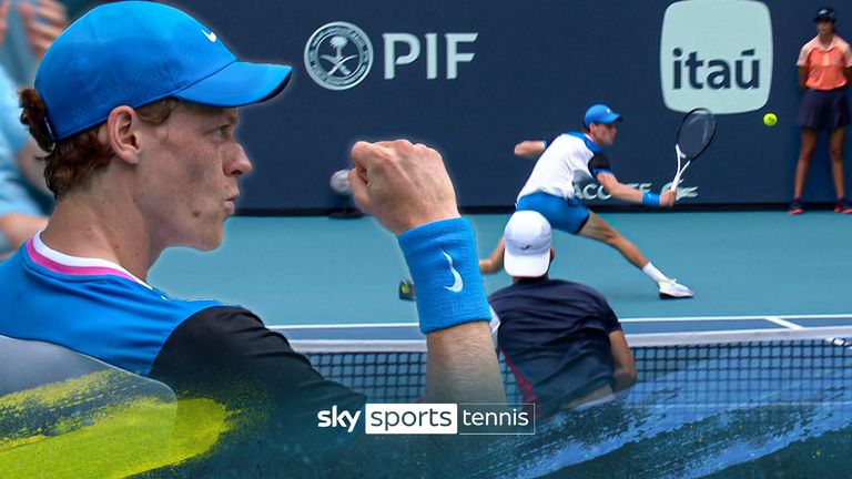 Jannik Sinner wins 'impossible' point against Tomas Machac | Tennis News |  Sky Sports