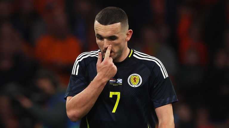 Scotland's John McGinn was embarrassed by their late collapse
